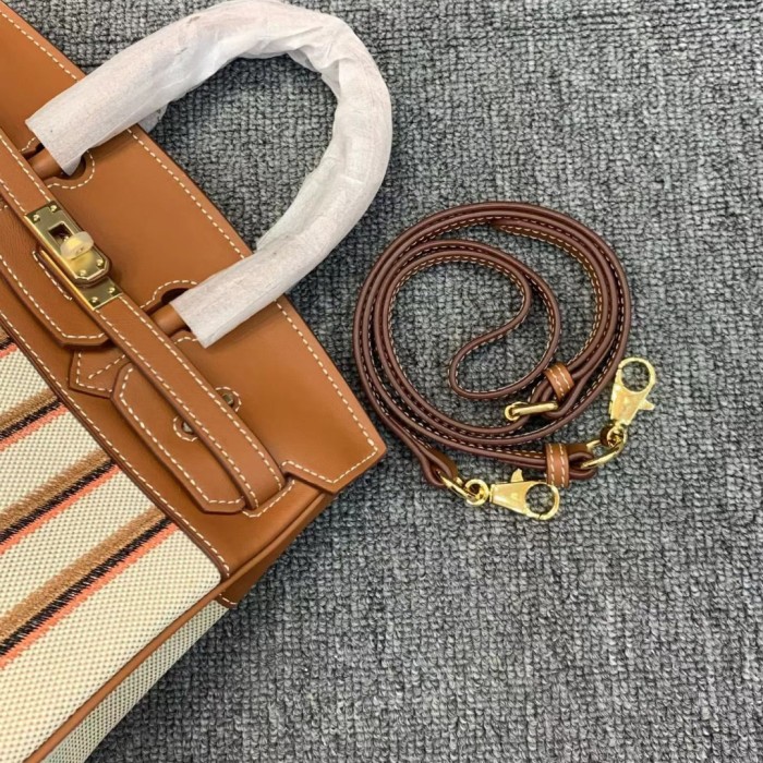 Genuine Swift leather Canvas Tote Bag