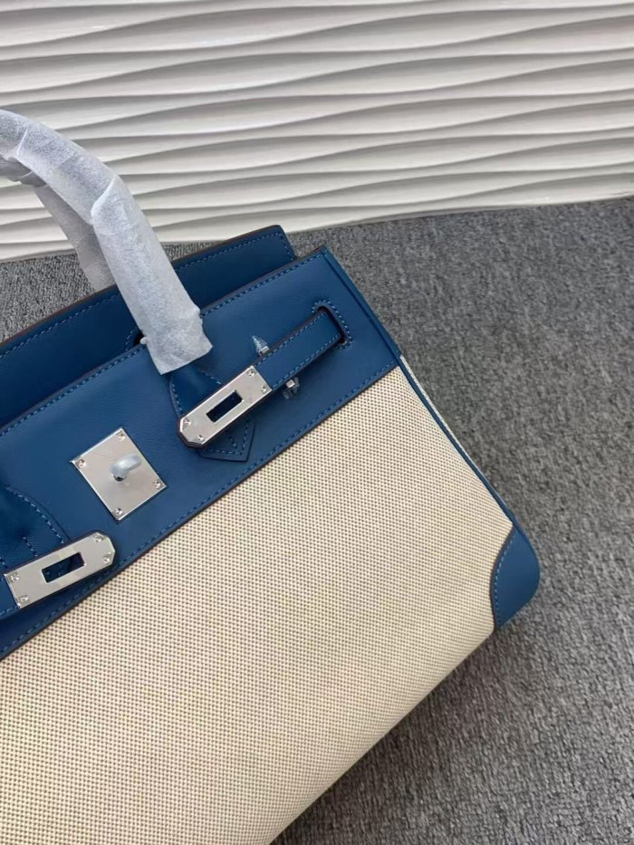 Genuine Swift Leather  Canvas Tote Bag