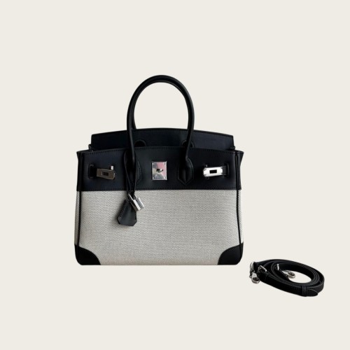 Genuine Swift Leather  Canvas Tote Bag
