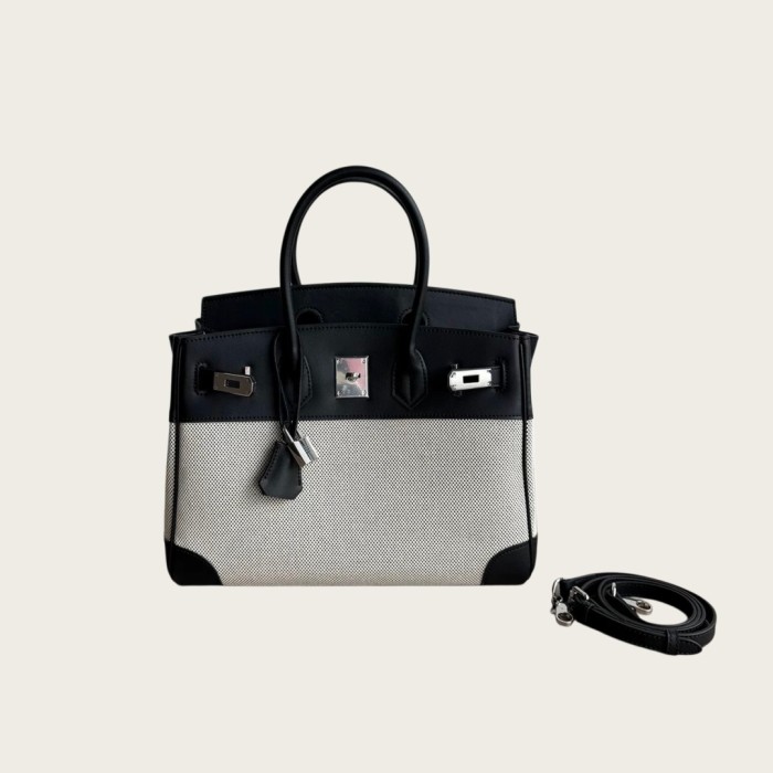 Genuine Swift Leather  Canvas Tote Bag