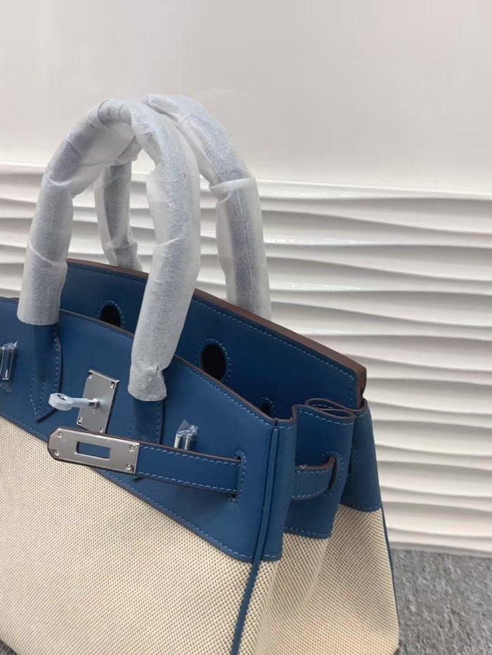 Genuine Swift Leather  Canvas Tote Bag