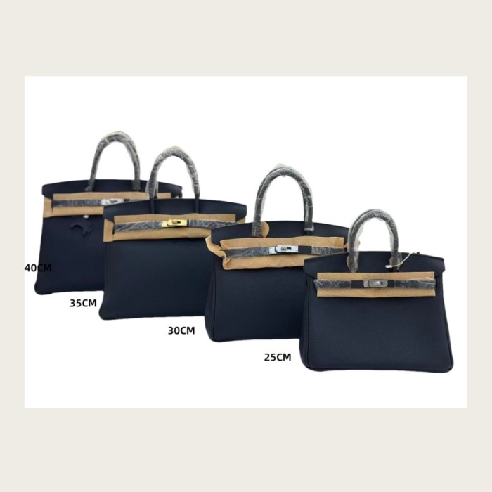 Genuine Togo Calfskin Leather Women Top Handle Bag