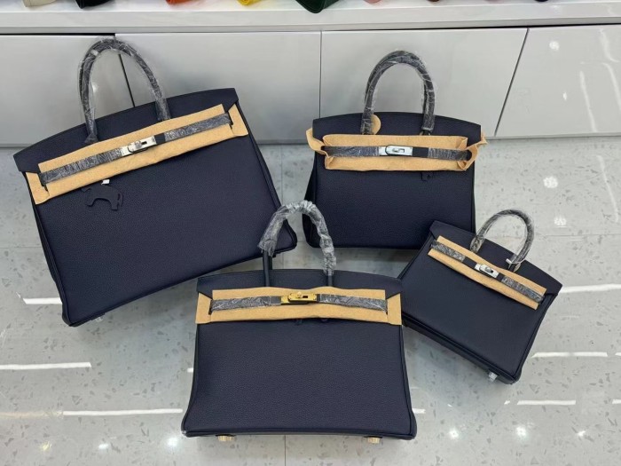 Genuine Togo Calfskin Leather Women Top Handle Bag