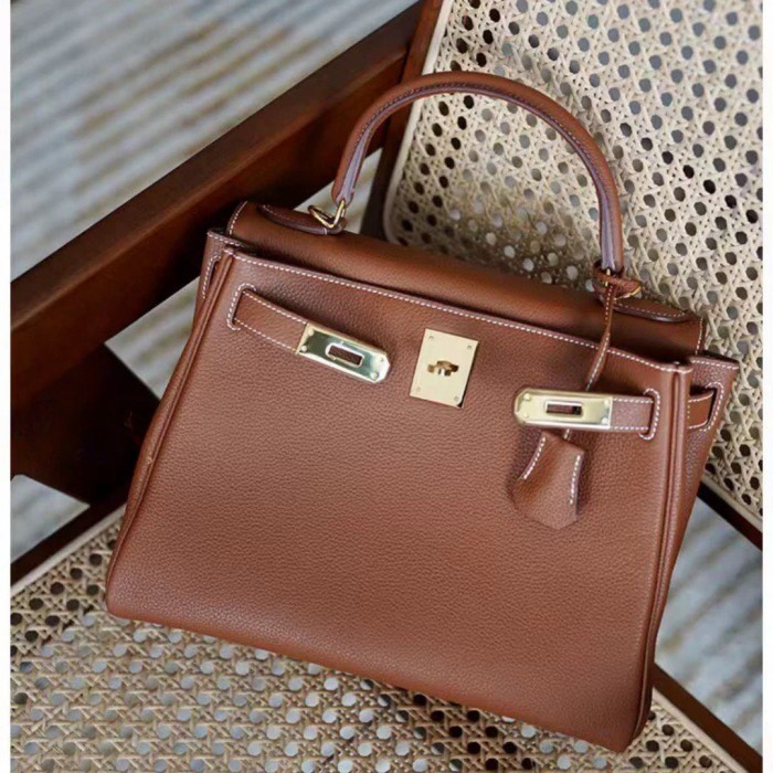 Togo Calfskin Leather Women Tote Shoulder Bag