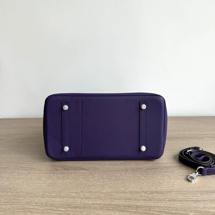 Genuine Togo Leather Top Handle Bag with Strap 20cm 25cm 30cm