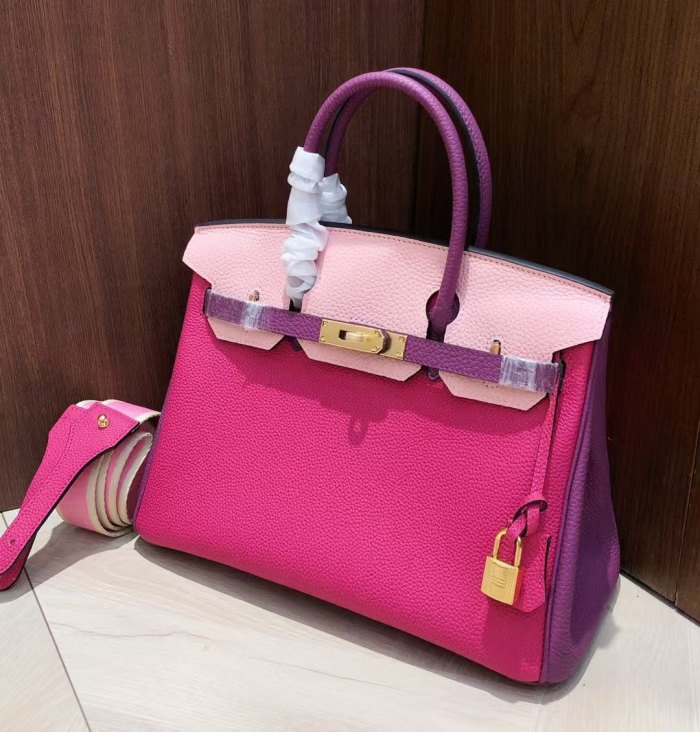 Top-Grain TC/Togo Leather Two-Tone Designer bag