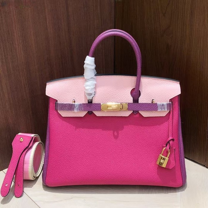 Top-Grain TC/Togo Leather Two-Tone Designer bag