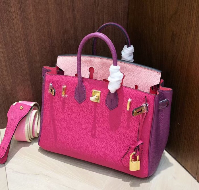 Top-Grain TC/Togo Leather Two-Tone Designer bag