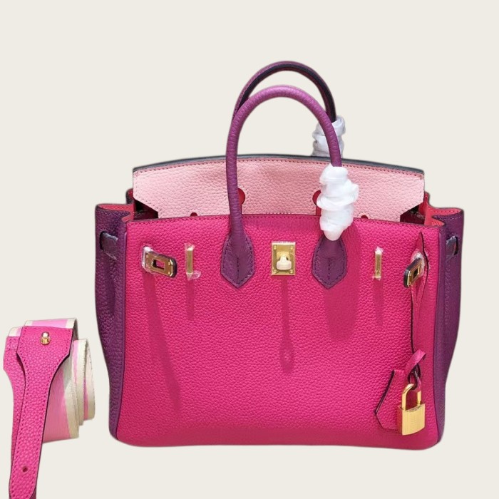 Top-Grain TC/Togo Leather Two-Tone Designer bag