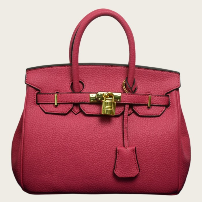 Vegan Togo Leather Top Handle Bag