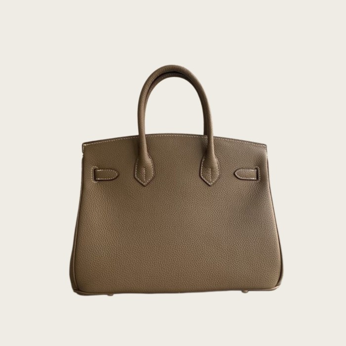 Vegan Togo Leather Top Handle Bag