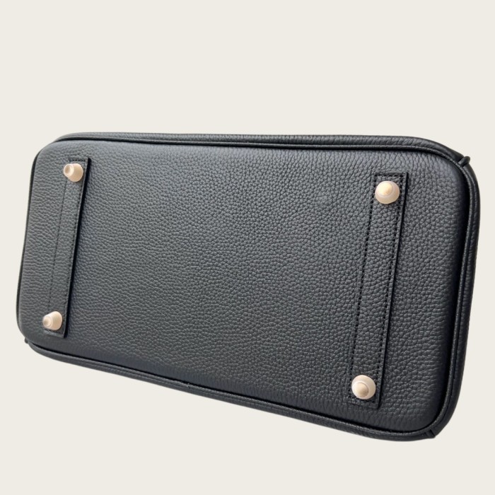 Vegan Togo Leather Top Handle Bag