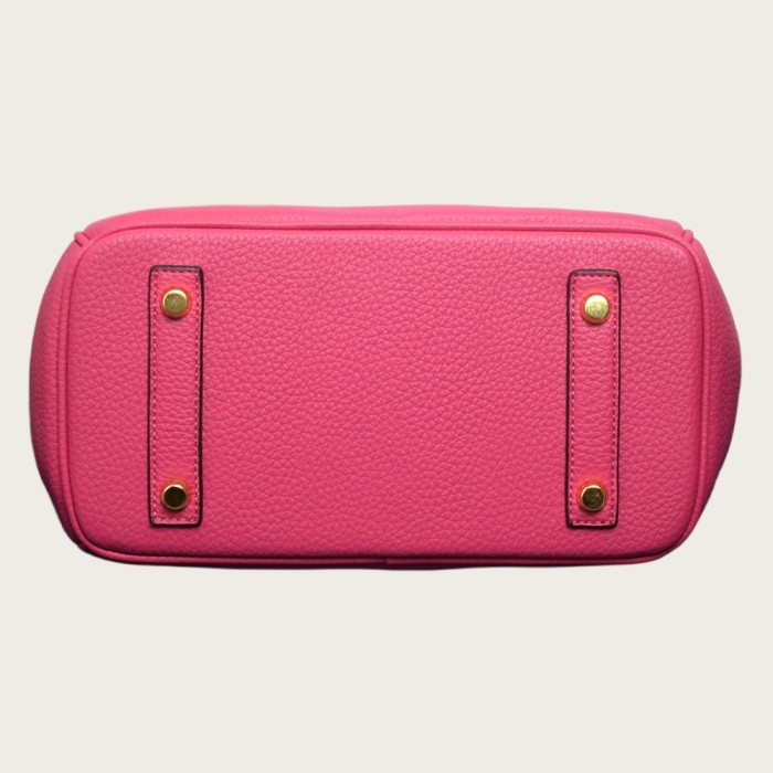 Vegan Togo Leather Top Handle Bag