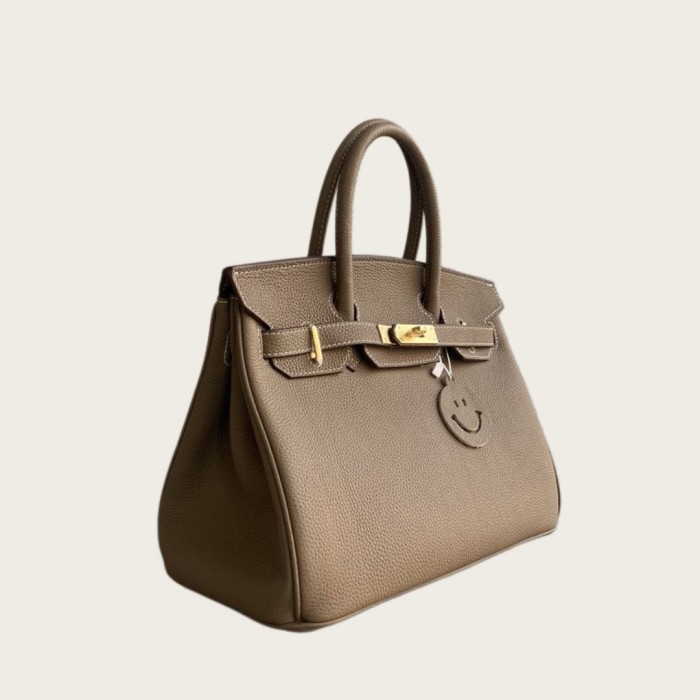 Vegan Togo Leather Top Handle Bag