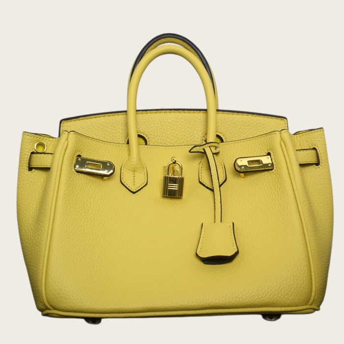 Vegan Togo Leather Top Handle Bag