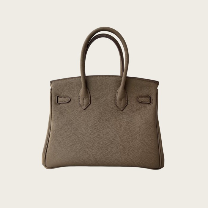 Vegan Togo Leather Top Handle Bag