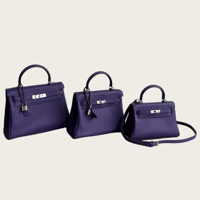 Genuine Togo Leather Tote Shoulder Bag
