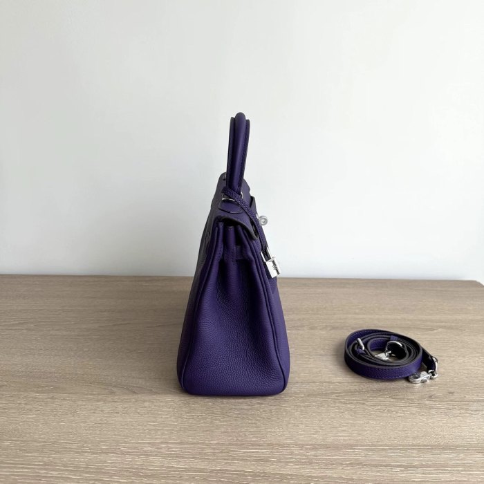 Genuine Togo Leather Tote Shoulder Bag
