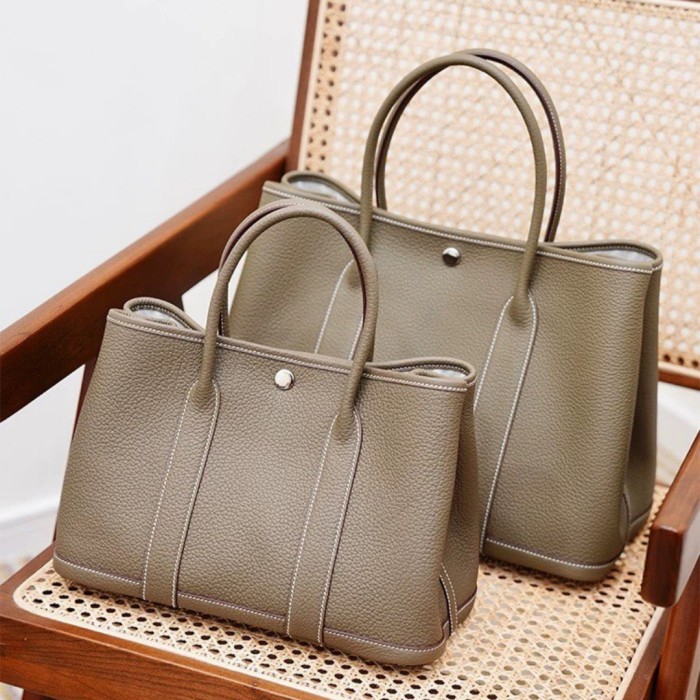 Togo Leather Garden Party Style Tote Bag