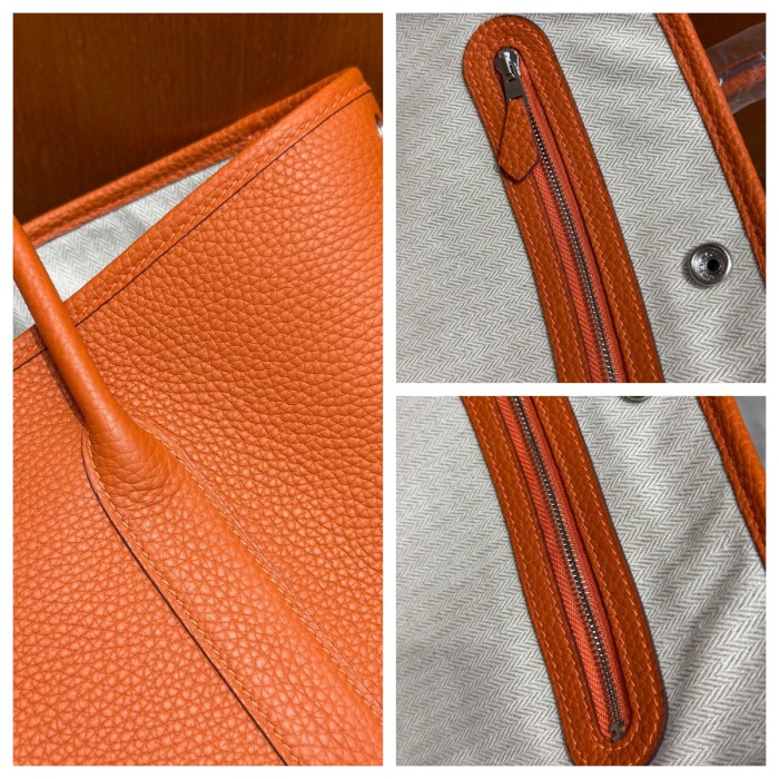 Togo Leather Garden Party Style Tote Bag