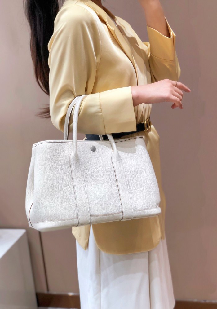 Togo Leather Garden Party Style Tote Bag