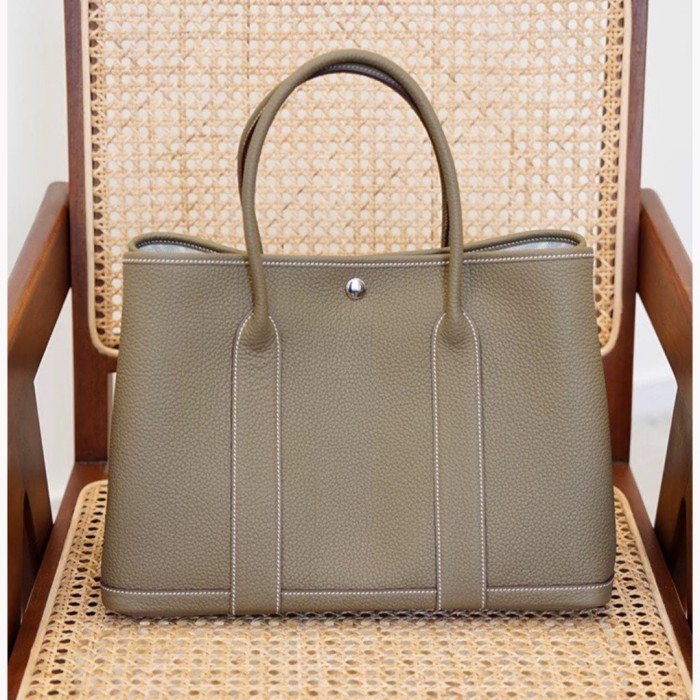 Togo Leather Garden Party Style Tote Bag