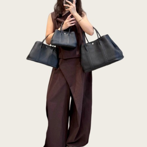 Togo Leather Garden Party Style Tote Bag