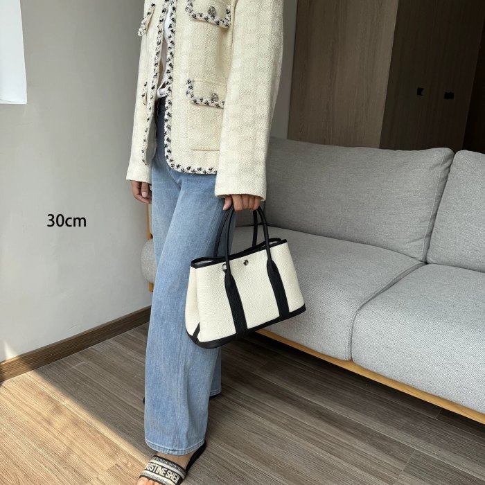 Genuine Pebbled Cowhide Garden Party Inspired Tote
