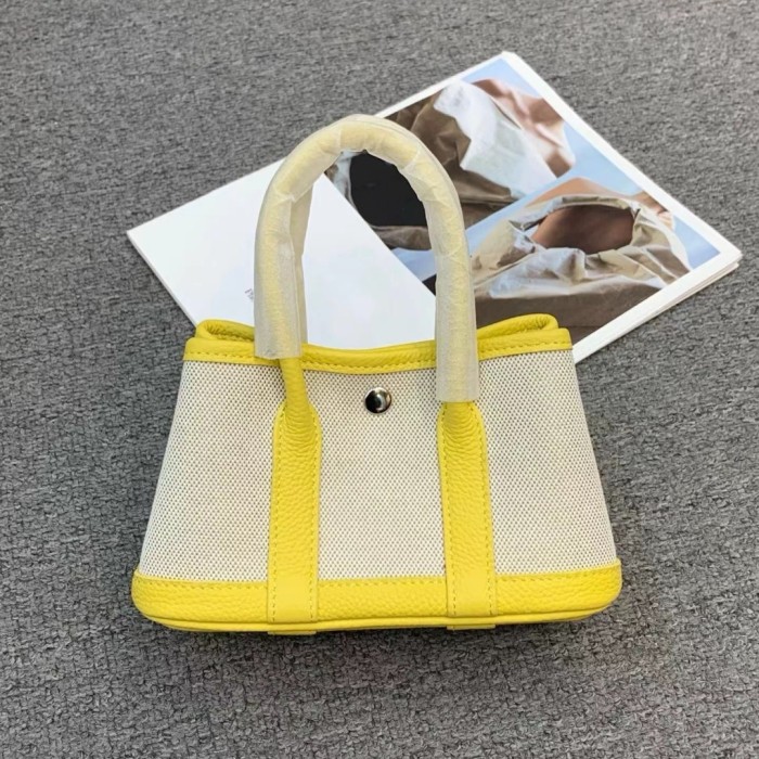 Mini Genuine Cowhile Leather Inspired Gardenparty Bag20cm