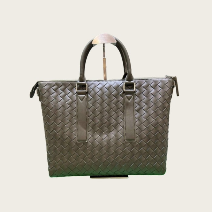 Woven Leather Briefcase