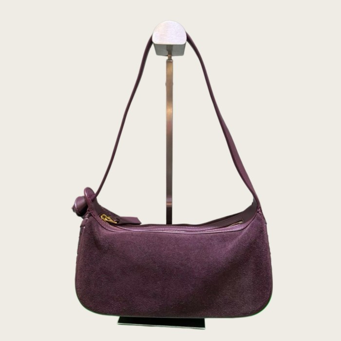 NODO Style Suede & Sheepskin Patchwork Shoulder Bag