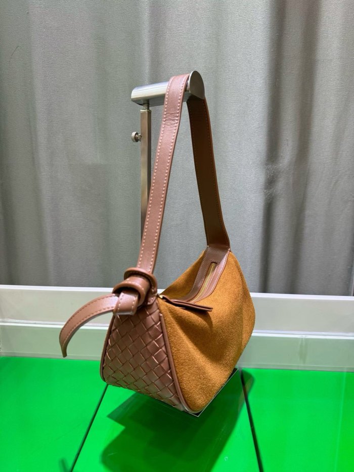 NODO Style Suede & Sheepskin Patchwork Shoulder Bag