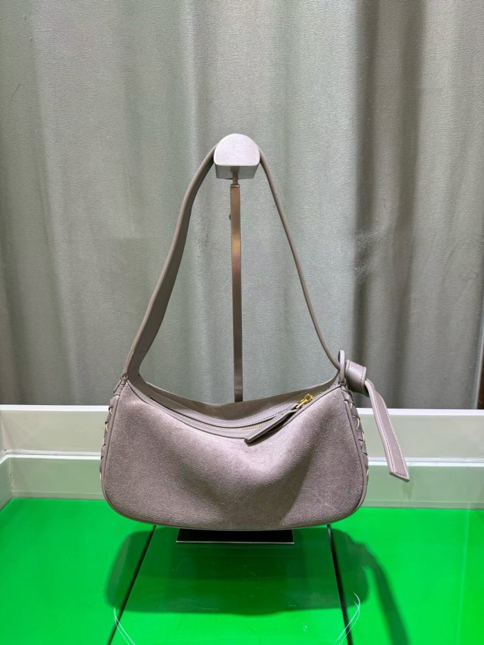 NODO Style Suede & Sheepskin Patchwork Shoulder Bag