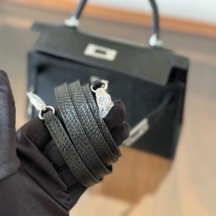 Lizard-Embossed Leather Mini Bag