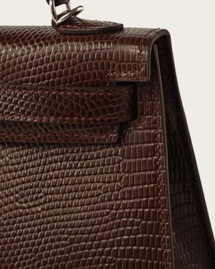 Lizard-Embossed Leather Mini Bag