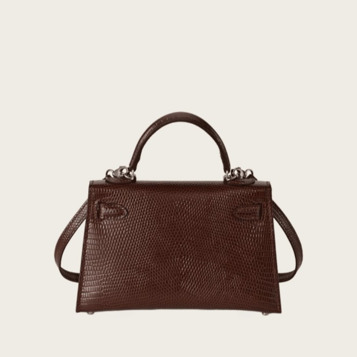 Lizard-Embossed Leather Mini Bag