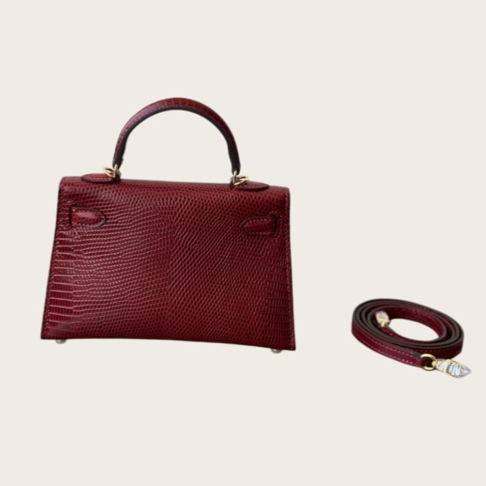 Lizard-Embossed Leather Mini Bag