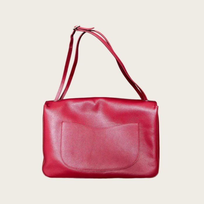 Designer Cowhide Leather Flap Bag