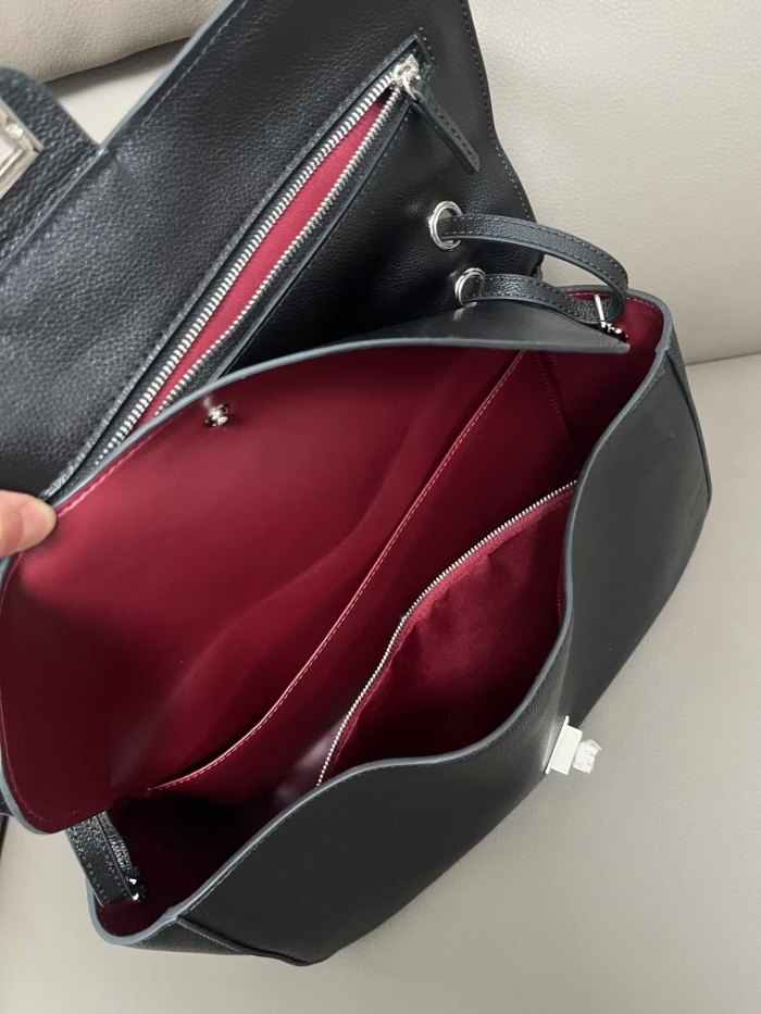 Designer Cowhide Leather Flap Bag