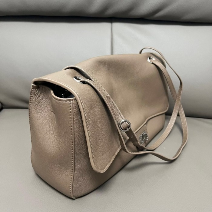 Designer Cowhide Leather Flap Bag