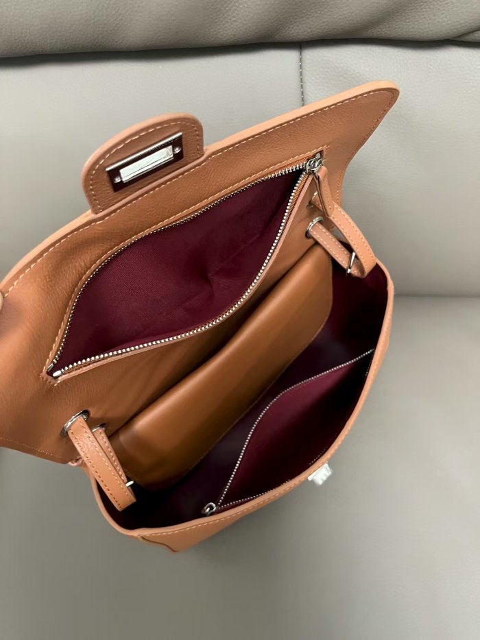 Designer Cowhide Leather Flap Bag