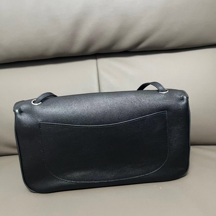 Designer Cowhide Leather Flap Bag