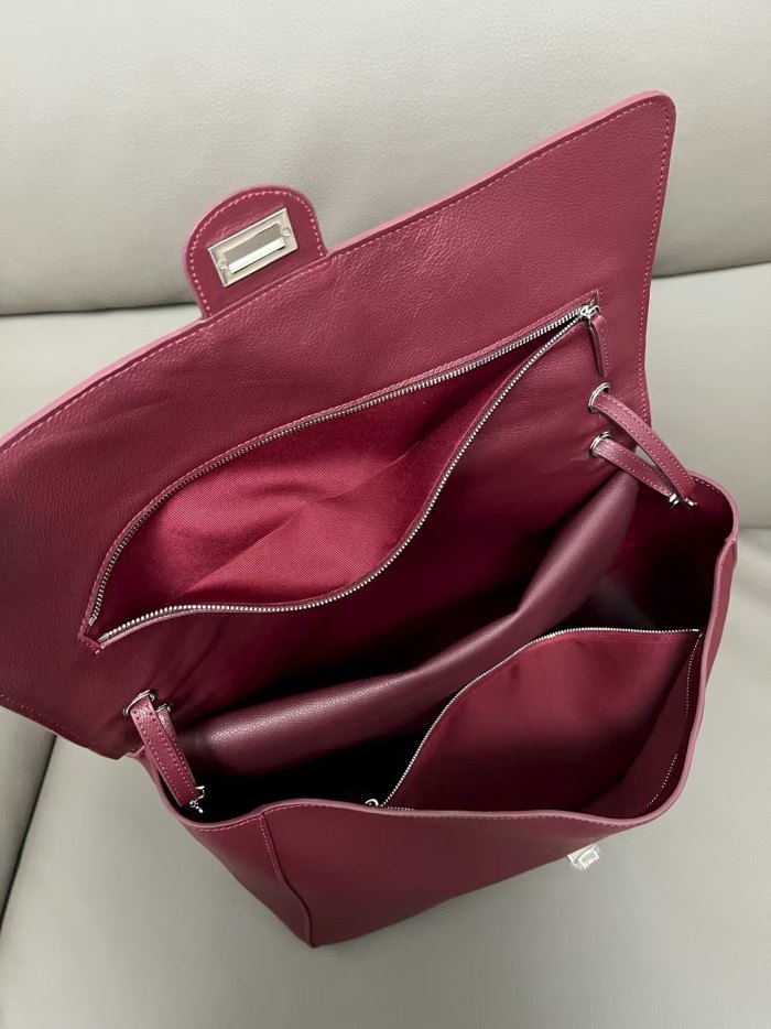 Designer Cowhide Leather Flap Bag