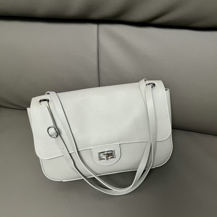 Designer Cowhide Leather Flap Bag