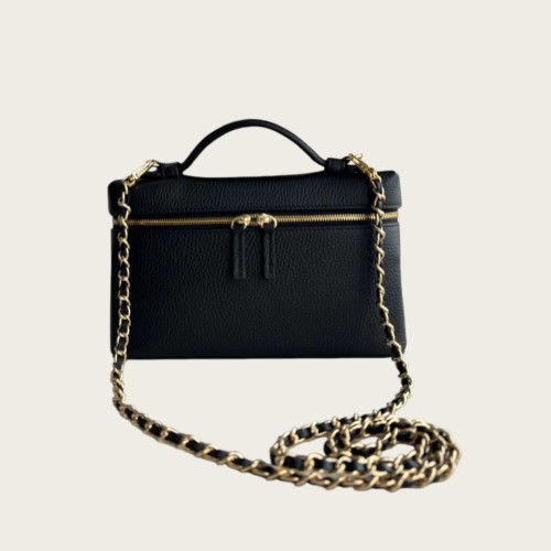 23cm Soft Cowhide Leather Vanity Crossbody