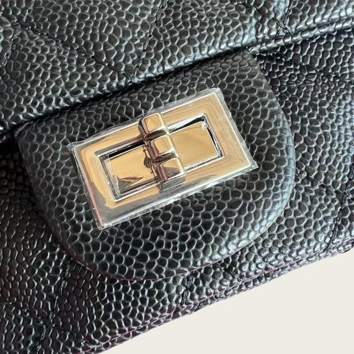  Mini Square Caviar Leather Bag 17cm