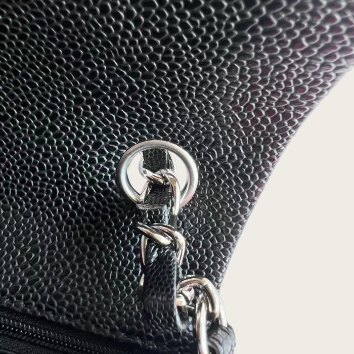  Mini Square Caviar Leather Bag 17cm