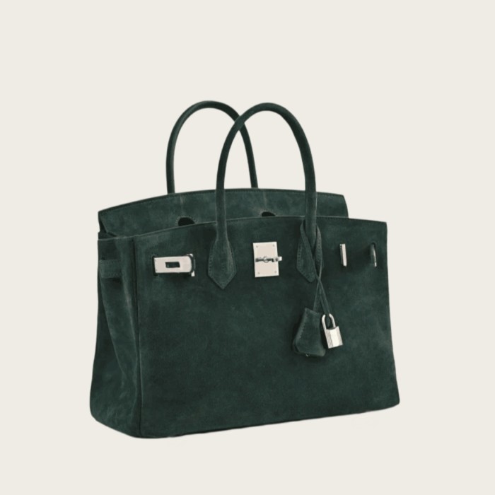 Genuine Suede Leather Tote Bag
