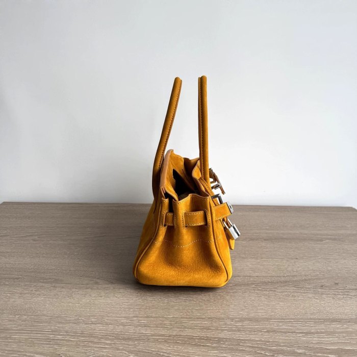 Platinum Suede Top-Handle Bag | Silver Hardware