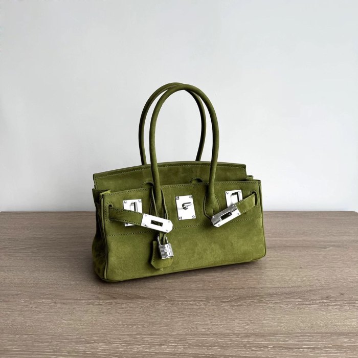 Platinum Suede Top-Handle Bag | Silver Hardware